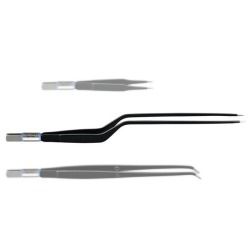 Bipolar needle tip forceps, straight, 160 mm long, 6 mm long tips